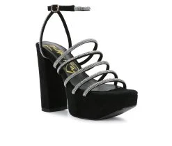 Women's London Rag Trick Platform Dress Sandals Black 8 Women's London Rag Trick Platform Dress Sandals Black -GC shoes Shop 2 446