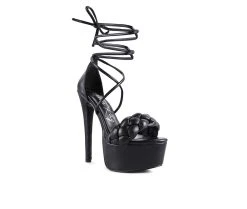 Women's London Rag TW Platform Stiletto Sandals Black 8 Women's London Rag TW Platform Stiletto Sandals Black -GC shoes Shop 2 453