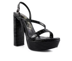 Women's London Rag Slegs Platform Dress Sandals Black -GC shoes Shop 2 455