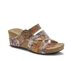 Women's L'Artiste Baocire Wedge Sandals Camel Multi -GC shoes Shop 2 47