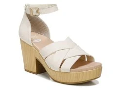 Women's Dr. Scholls Blissful Heeled Dress Sandals Whitecap -GC shoes Shop 2 479