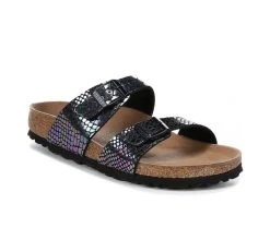 Women's Birkenstock Sydney Vegan Footbed Sandals Shiny Snake Blk 8 Women's Birkenstock Sydney Vegan Footbed Sandals Shiny Snake Blk -GC shoes Shop 2 48
