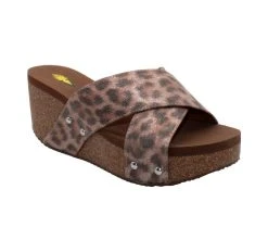 Women's Volatile Riverside Platform Wedge Sandals Bronze Leopard -GC shoes Shop 2 488