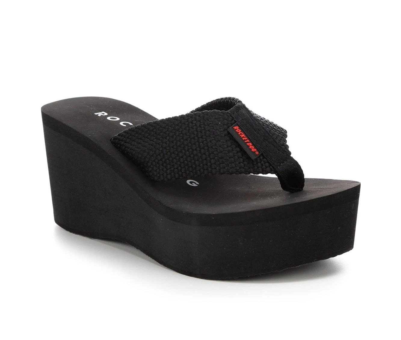 Women's Rocket Dog Crush Webbing Platform Flip-Flops Black 3 Women's Rocket Dog Crush Webbing Platform Flip-Flops Black - Image 3