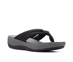 Women's Clarks Arla Kaylie Flatform Flip-Flops Black -GC shoes Shop 2 496