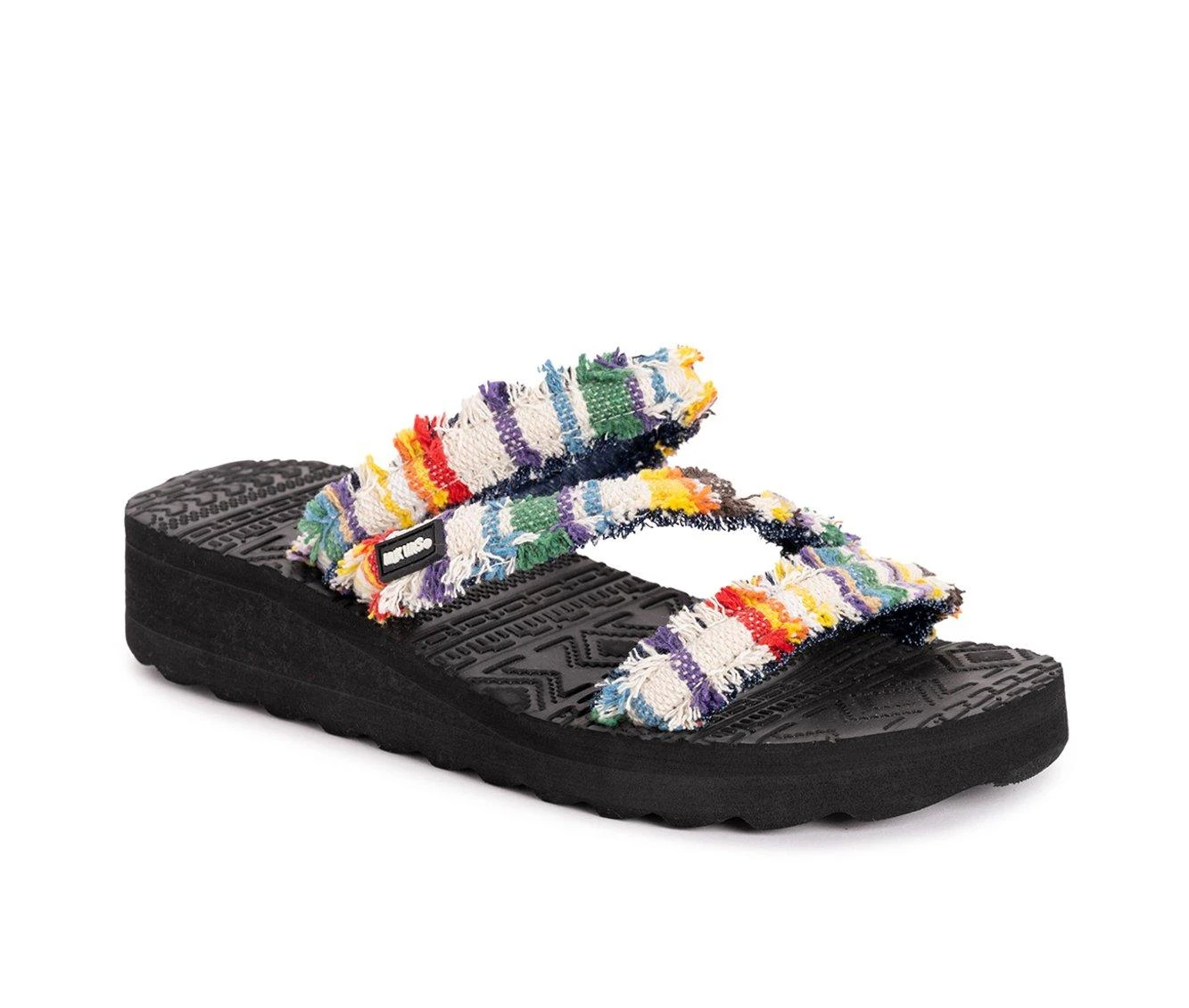 Women's MUK LUKS Wave Riptide Sandals Women's MUK LUKS Wave Riptide Sandals White Multi -GC shoes Shop 2 665