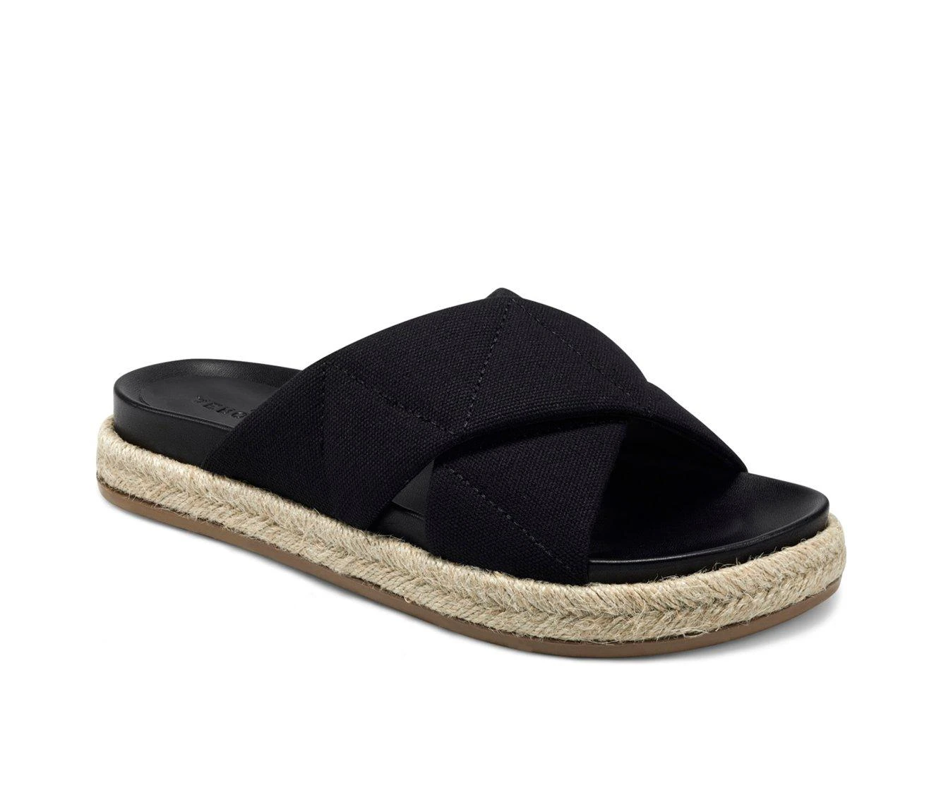 Women's Aerosoles Linney We Footbed Sandals Black Canvas 3 Women's Aerosoles Linney We Footbed Sandals Black Canvas - Image 3
