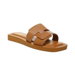 Women's Franco Sarto Capri Slide Sandals Cuoio -GC shoes Shop 2 680