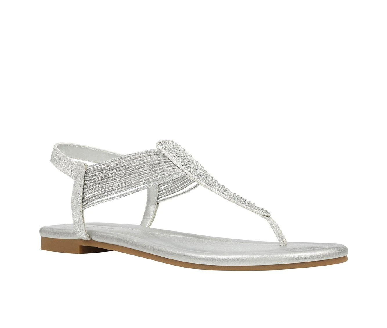 Women's Bandolino Kayte Sandals Silver 3 Women's Bandolino Kayte Sandals Silver - Image 3