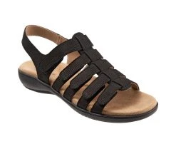Women's Trotters Tiki Sandals Black Nubuck -GC shoes Shop 2 709