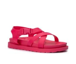Women's Olivia Miller Tessa Strappy Footbed Sandals Fuchsia -GC shoes Shop 2 72