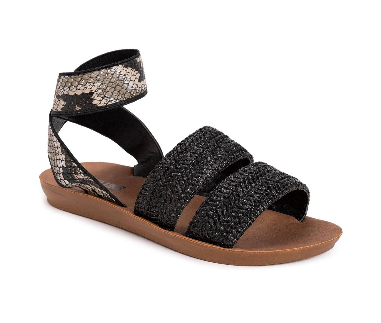 Women's MUK LUKS About Me Sandals Black 3 Women's MUK LUKS About Me Sandals Black - Image 3