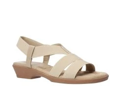 Women's Easy Street Treasure Heeled Sandals Natural -GC shoes Shop 2 767