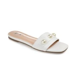 Women's Journee Collection Leonie Slip-On Sandals White 8 Women's Journee Collection Leonie Slip-On Sandals White -GC shoes Shop 2 773