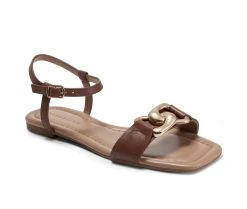 Women's Aerosoles Yoyo Sandals Tan Leather -GC shoes Shop 2 780