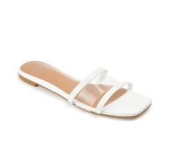 Women's Journee Collection Ramira Slip-On Sandals White -GC shoes Shop 2 794