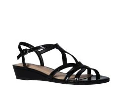 Women's Easy Street Royalty Sandals Black Patent -GC shoes Shop 2 808