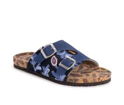 Women's MUK LUKS Valerie Footbed Sandals Navy -GC shoes Shop 2 90