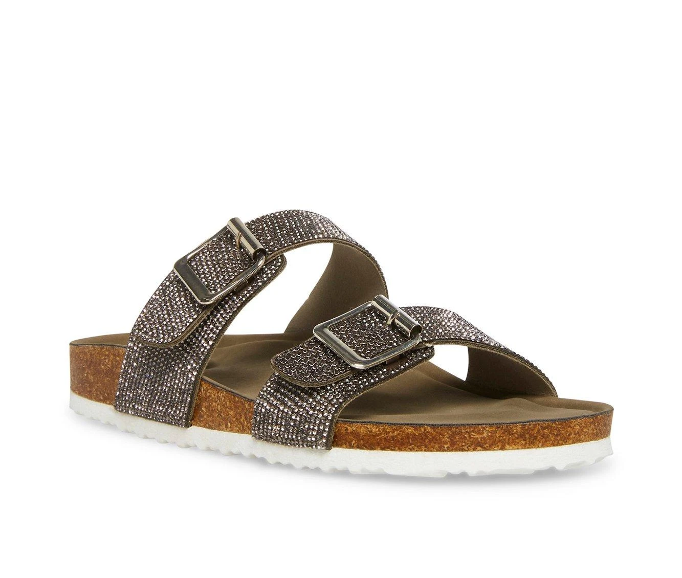 Women's Madden Girl Brando Footbed Sandals Grey 3 Women's Madden Girl Brando Footbed Sandals Grey - Image 3