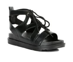 Women's London Rag Whip Cream Sandals Black -GC shoes Shop 2 917