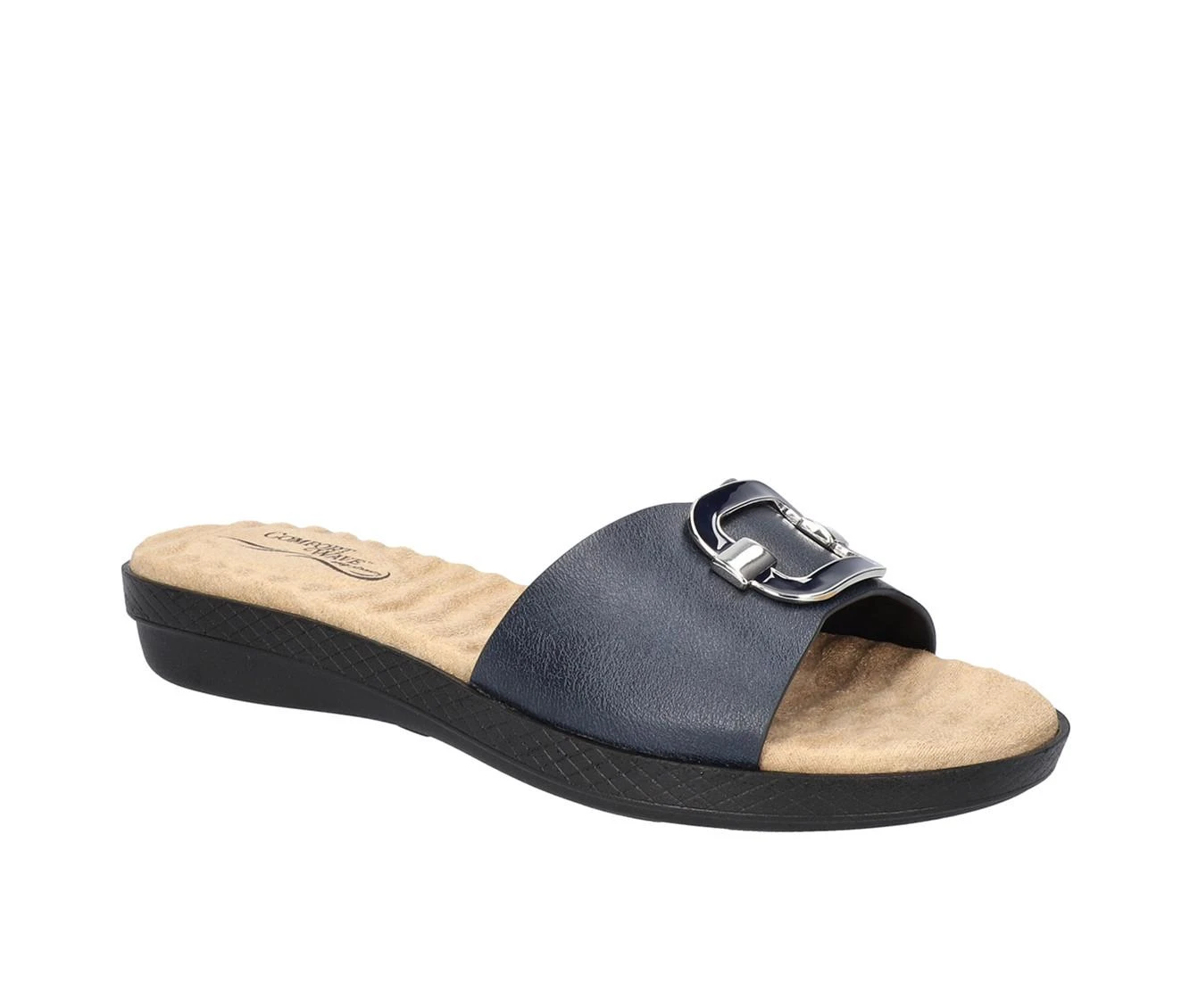 Women's Easy Street Sunshine Sandals Navy 3 Women's Easy Street Sunshine Sandals Navy - Image 3