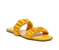 Women's London Rag Gather Sparks Sandals Orange -GC shoes Shop 2 932