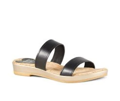 Women's Love And Liberty Sonoma Sandals Black Leather -GC shoes Shop 2 978
