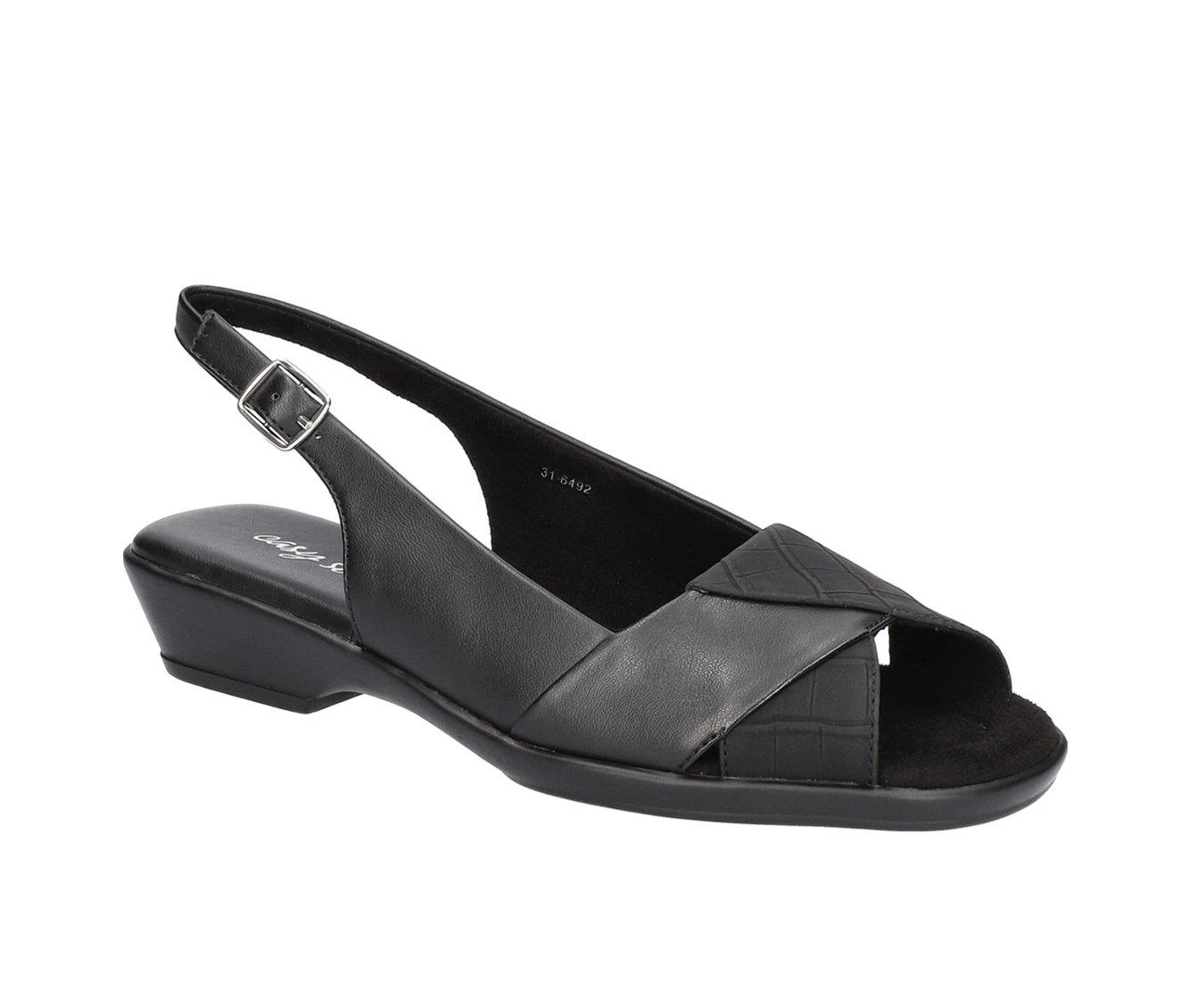 Women's Easy Street Drew Slingback Sandals Black 3 Women's Easy Street Drew Slingback Sandals Black - Image 3