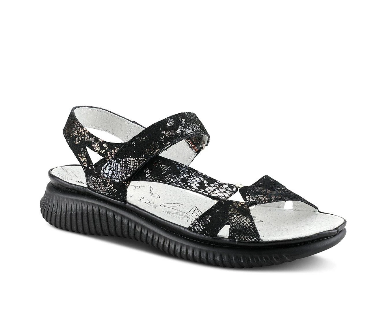 Women's SPRING STEP Hermosa Sandals Black Multi 3 Women's SPRING STEP Hermosa Sandals Black Multi - Image 3