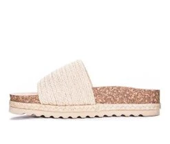 Women's Dirty Laundry Diamonds Footbed Slide Sandals Natural 9 Women's Dirty Laundry Diamonds Footbed Slide Sandals Natural -GC shoes Shop 3 106