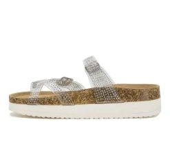 Women's Unionbay Abbie Platform Footbed Sandals Clear/Stone -GC shoes Shop 3 12