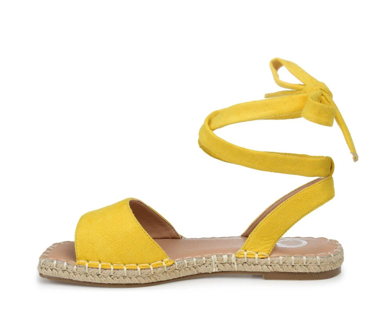 Women's Journee Collection Emelie Espadrille Tie-Up Sandals Yellow 4 Women's Journee Collection Emelie Espadrille Tie-Up Sandals Yellow - Image 4