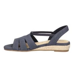 Women's Easy Street Yesenia Slingback Sandals Navy Linen Prnt 9 Women's Easy Street Yesenia Slingback Sandals Navy Linen Prnt -GC shoes Shop 3 1235