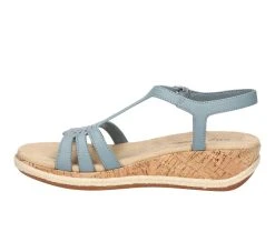 Women's Easy Street Dorinda Wedge Sandals Blue -GC shoes Shop 3 1236