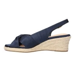 Women's Bella Vita Kimora Espadrille Wedge Sandals Nvy Thai Silk -GC shoes Shop 3 1246