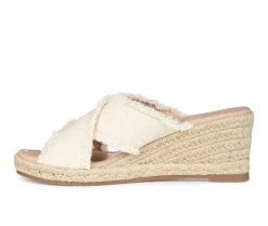 Women's Journee Collection Shanni Wedge Sandals Beige -GC shoes Shop 3 1249