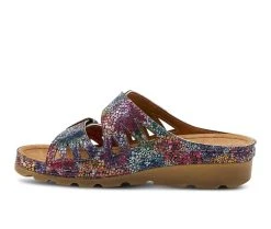 Women's Flexus Delphis Footbed Sandals Navy Multi -GC shoes Shop 3 13