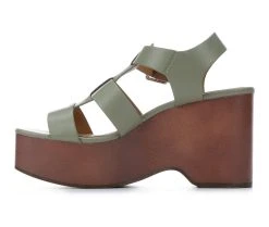 Women's Y-Not Rumble Platform Wedges Soft Sage -GC shoes Shop 3 144
