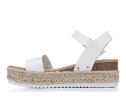 Women's Soda Clip Espadrille Wedges White -GC shoes Shop 3 147