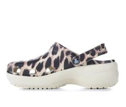 Women's Crocs Classic Animal Remix Platform Clogs Bone/Leopard -GC shoes Shop 3 154