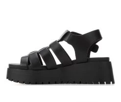 Women's Soda Pullout Platform Sandals Black -GC shoes Shop 3 167