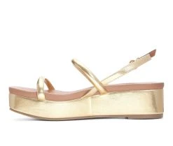 Women's Chinese Laundry Skippy Platform Sandals Gold 9 Women's Chinese Laundry Skippy Platform Sandals Gold -GC shoes Shop 3 174