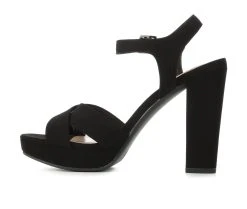 Women's Delicious Keeper Heeled Sandals Black Nub 9 Women's Delicious Keeper Heeled Sandals Black Nub -GC shoes Shop 3 182