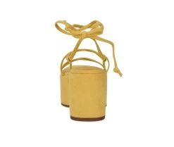Women's Nine West Benet Platform Wedge Sandals Yellow -GC shoes Shop 3 212