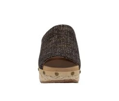 Women's Volatile Ravine Platfrom Wedge Sandals Black Gold -GC shoes Shop 3 214