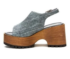 Women's Beach By Matisse Woody Platform Wedge Sandals Grey -GC shoes Shop 3 226