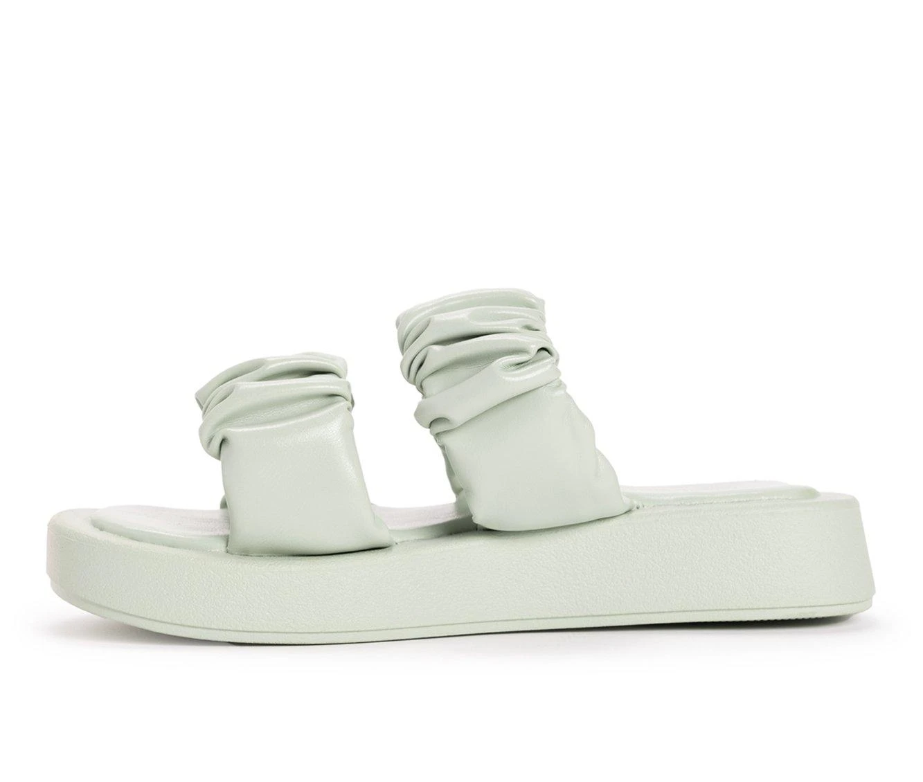 Women's MUK LUKS Club South Beach Platform Sandals Mint 4 Women's MUK LUKS Club South Beach Platform Sandals Mint - Image 4