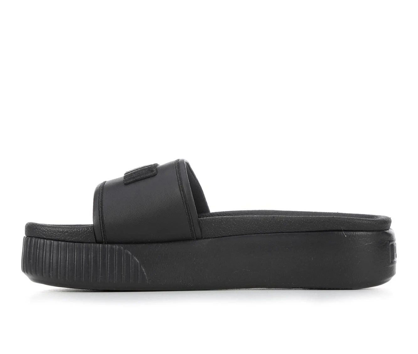 Women's Puma Platform Slide 2 Sport Slides Black/Black 4 Women's Puma Platform Slide 2 Sport Slides Black/Black - Image 4