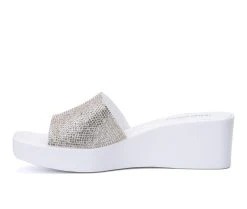 Women's Olivia Miller Wendy Wedge Sandals White -GC shoes Shop 3 249