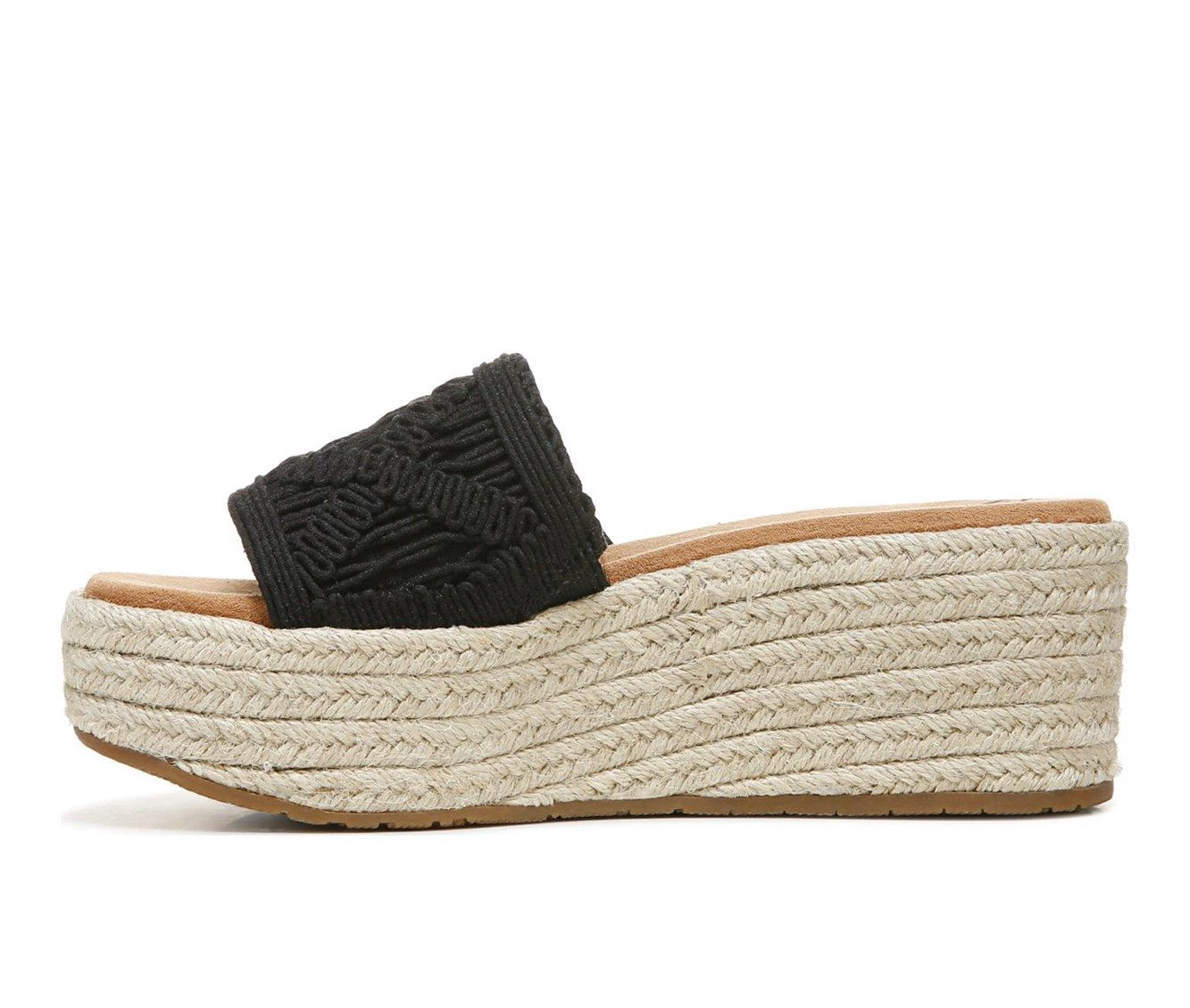 Women's Zodiac June Crochet Platform Wedge Sandals Black 4 Women's Zodiac June Crochet Platform Wedge Sandals Black - Image 4